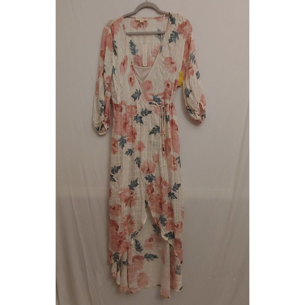 NWT Lovestich floral boho wrap with autumn colors amd slip dress Medium